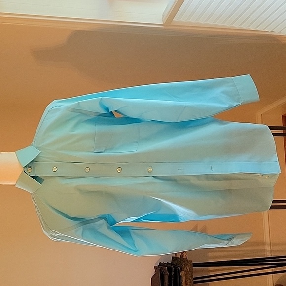 Stafford Performance Men's Long Sleeve Collared Shirt - Picture 1 of 5